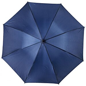 Additional Image 2 - a blue umbrella with a black handle