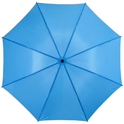 Additional Image 3 - a blue umbrella with a black center