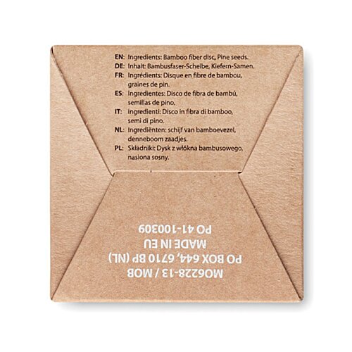 Additional Image 4 - a brown square box with black text