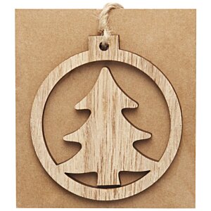 Additional Image 1 - a wooden ornament with a tree in the middle