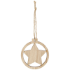 View Image 2 of 3 of Natall Wooden Star Ornament - Printed