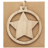 View Image 3 of 3 of Natall Wooden Star Ornament - Printed