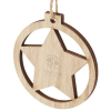 View Image 2 of 4 of Natall Wooden Star Ornament - Engraved