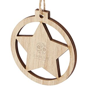 Additional Image 1 - a wooden star in a circle