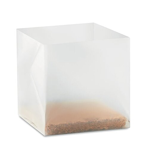 Additional Image 2 - a clear square box with a brown surface
