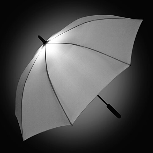 Additional Image 6 - a white umbrella with a light shining on it