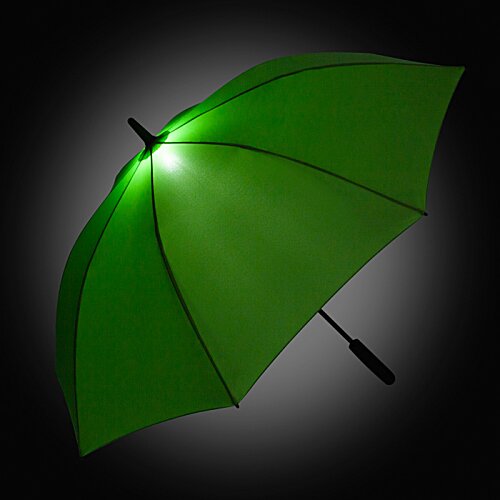 Additional Image 2 - a green umbrella with a light shining on it