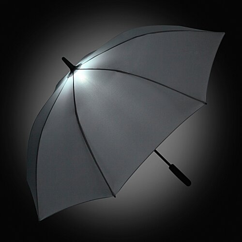 Additional Image 3 - a white umbrella with a light shining on it