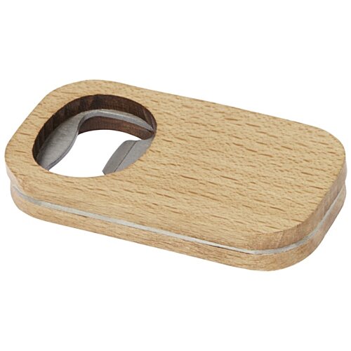 Additional Image 2 - a wooden bottle opener with a hole