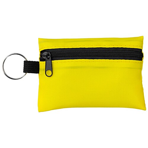 Additional Image 1 - a yellow zipper pouch with a black zipper