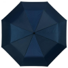 a blue umbrella with a black center