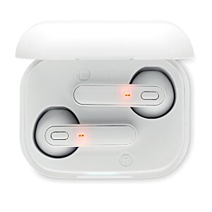 Additional Image 2 - a white wireless earbuds in a case