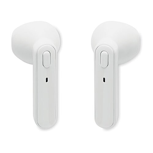 Additional Image 4 - a pair of white earbuds