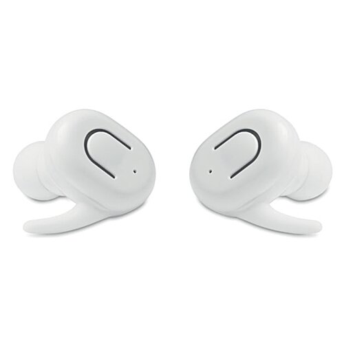 Additional Image 2 - a pair of white earbuds