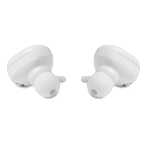 Additional Image 3 - a pair of white earbuds