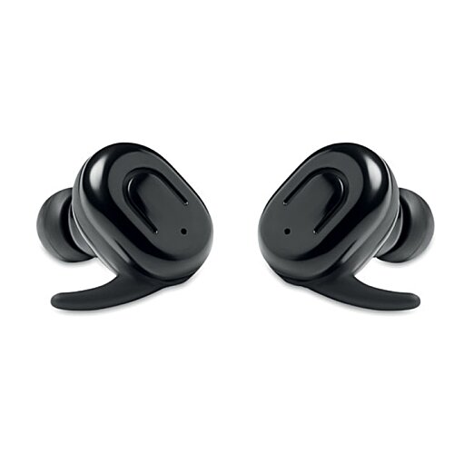 Additional Image 5 - a pair of black earbuds