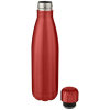 a red water bottle with a cap