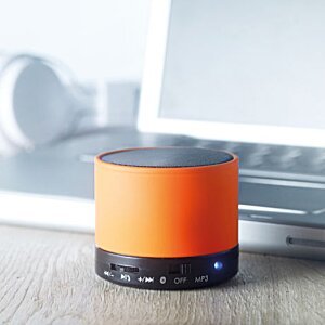 Additional Image 1 - an orange and black speaker