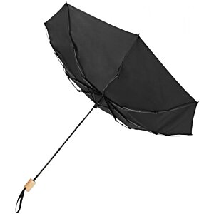 Additional Image 2 - a black umbrella with a long handle