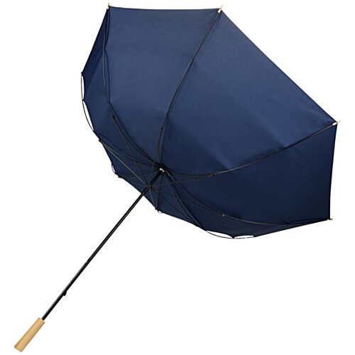 Additional Image 6 - a black umbrella with a wooden handle