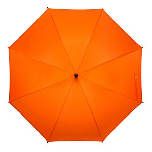 Additional Image 4 - an orange umbrella with a black handle
