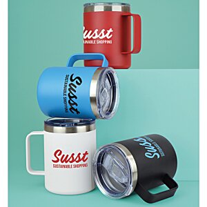 Additional Image 3 - a group of mugs on a blue background