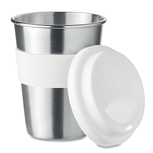Additional Image 2 - a silver cup with a lid