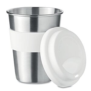 Additional Image 2 - a silver cup with a lid