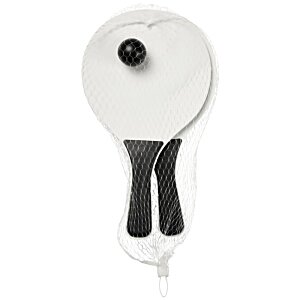 Additional Image 2 - a white paddle with black handle