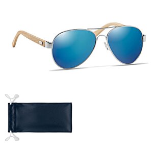 Additional Image 2 - a pair of blue sunglasses