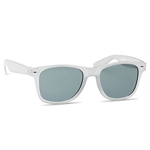Additional Image 7 - a white sunglasses with blue lenses