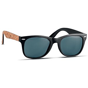 Additional Image 2 - a black sunglasses with a wooden handle