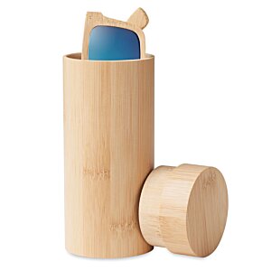 Additional Image 1 - a wooden container with a blue object in it