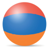 a blue and orange ball