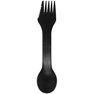 Additional Image 1 - a black plastic fork and spoon