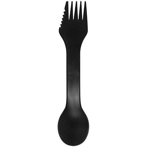 Additional Image 1 - a black plastic fork and spoon
