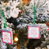 a blurry image of a christmas tree