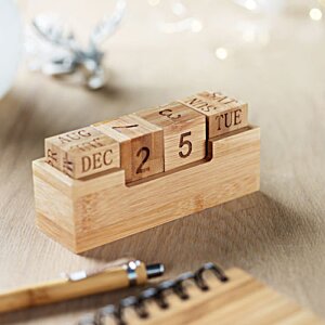 Additional Image 4 - a wooden block calendar with numbers on it