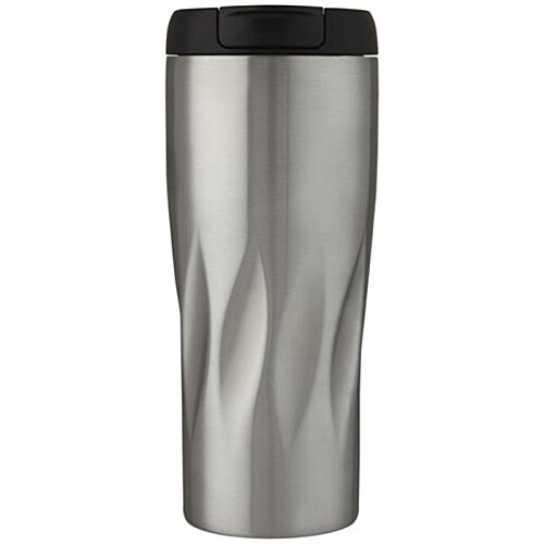 Additional Image 1 - a silver and black tumbler