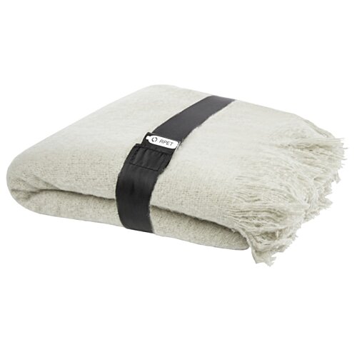 Additional Image 2 - a white blanket with a black band