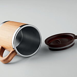 Additional Image 3 - a brown and silver mug