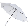 a white umbrella with a metal pole