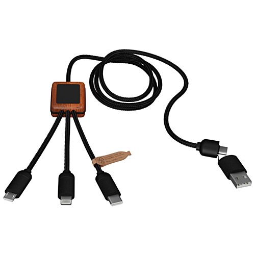 Additional Image 1 - a black cord with four plugs