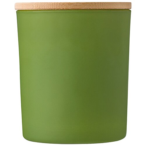 Additional Image 1 - a green cup with a brown rim