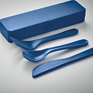 Additional Image 6 - a blue plastic utensils in a blue case