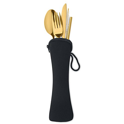 Additional Image 3 - a black stand with a gold spoon in it