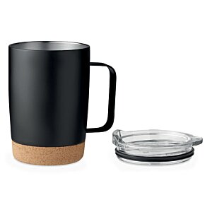 Additional Image 4 - a black and tan mug with a handle