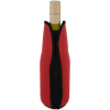 a red and black bottle holder