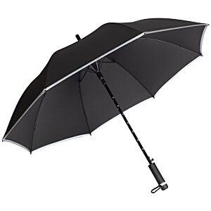 Additional Image 3 - a black umbrella with a long handle