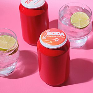 Additional Image 2 - a group of red cans and glasses of water